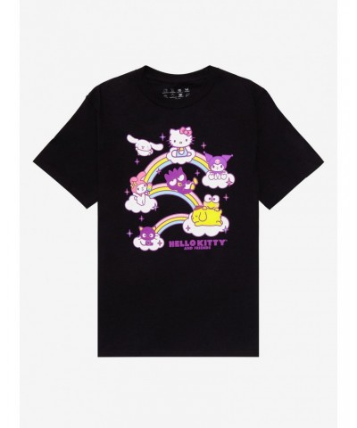 Hello Kitty And Friends Rainbow Boyfriend Fit Girls T-Shirt $8.96 T-Shirts