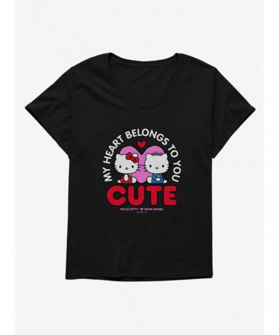 Hello Kitty Valentine's Day Heart Belongs To You Girls T-Shirt Plus Size $8.09 T-Shirts