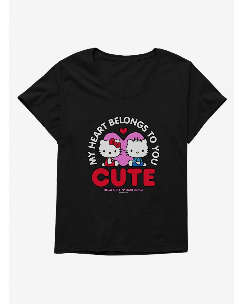 Hello Kitty Valentine's Day Heart Belongs To You Girls T-Shirt Plus Size $8.09 T-Shirts