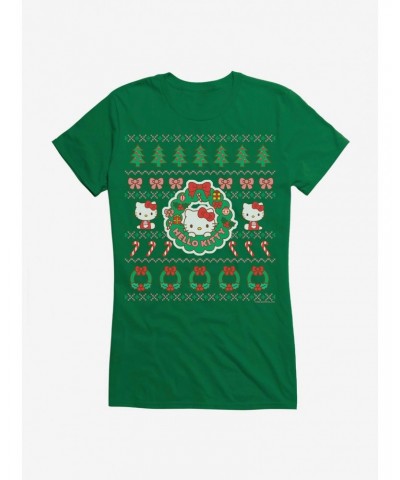 Hello Kitty Ugly Christmas Pattern Girls T-Shirt $8.96 T-Shirts