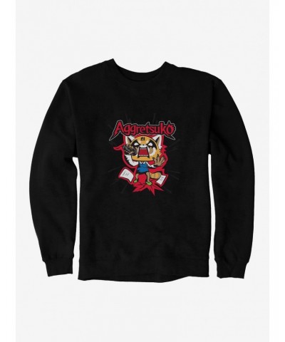 Aggretsuko Screaming Lyrics Sweatshirt $10.33 Sweatshirts