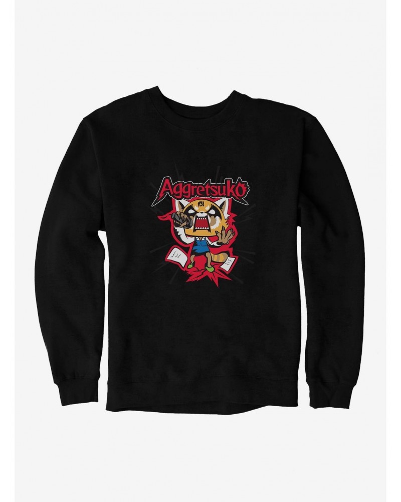 Aggretsuko Screaming Lyrics Sweatshirt $10.33 Sweatshirts