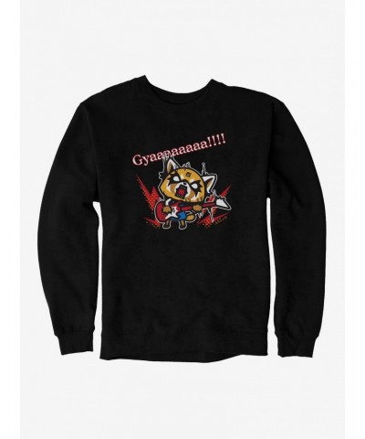 Aggretsuko Metal Guitar Rock & Roll Sweatshirt $14.76 Sweatshirts