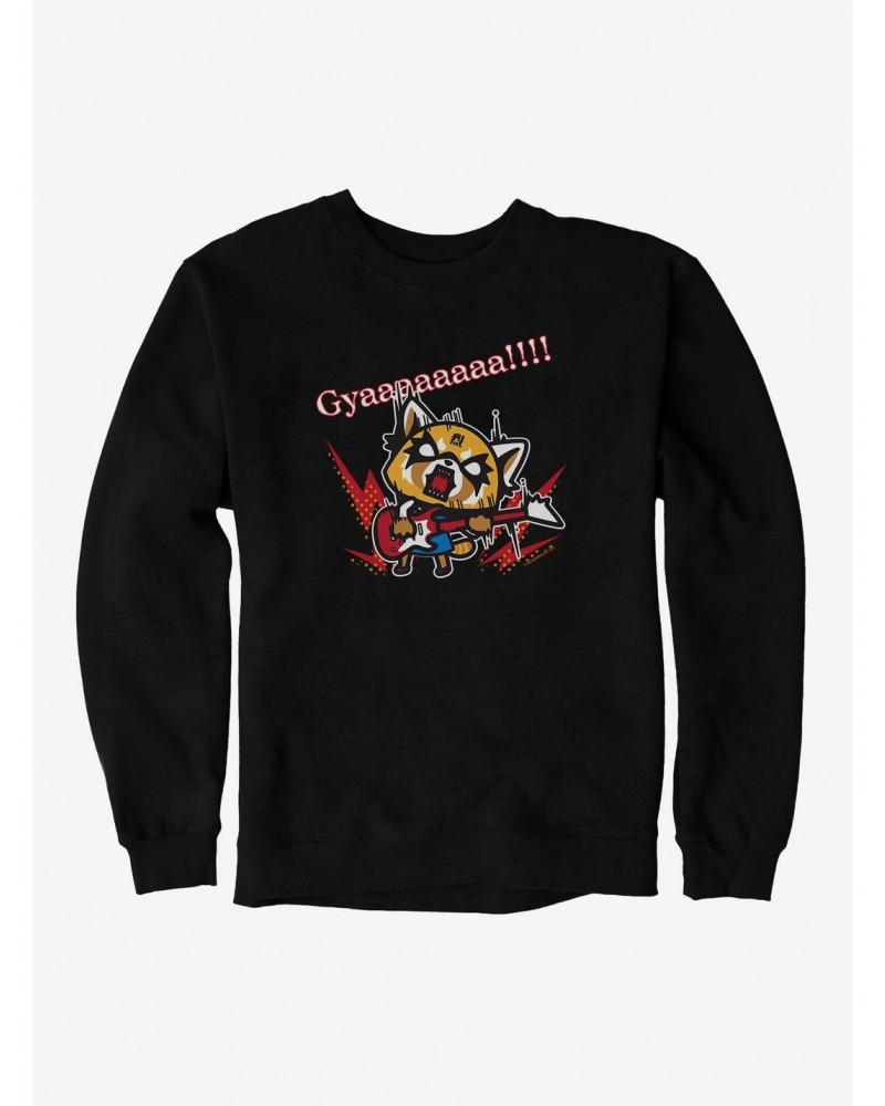 Aggretsuko Metal Guitar Rock & Roll Sweatshirt $14.76 Sweatshirts