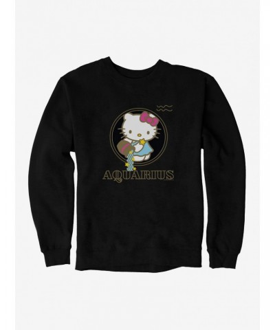 Hello Kitty Star Sign Aquarius Stencil Sweatshirt $14.17 Sweatshirts
