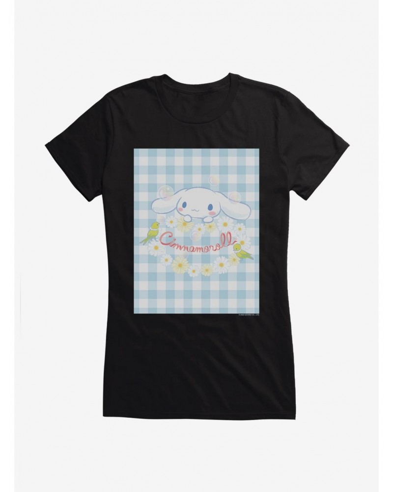 Cinnamoroll Daisies And Picnic Girls T-Shirt $9.16 T-Shirts