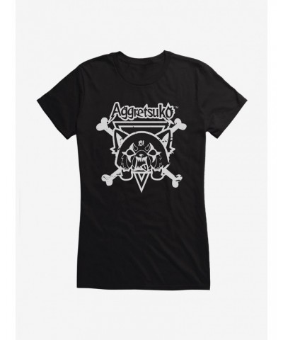 Aggretsuko Metal Crossbones Girls T-Shirt $5.98 T-Shirts