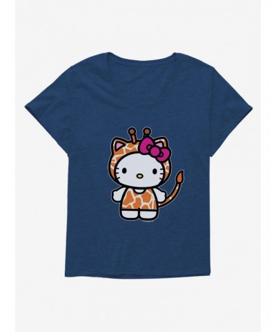 Hello Kitty Jungle Paradise Giaraffe Girls T-Shirt Plus Size $11.56 T-Shirts