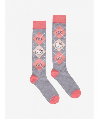 Hello Kitty Argyle Knee-High Socks $2.77 Socks